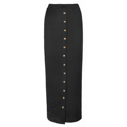 Half-Length Skirt Muslim Button Ladies Pencil Skirt