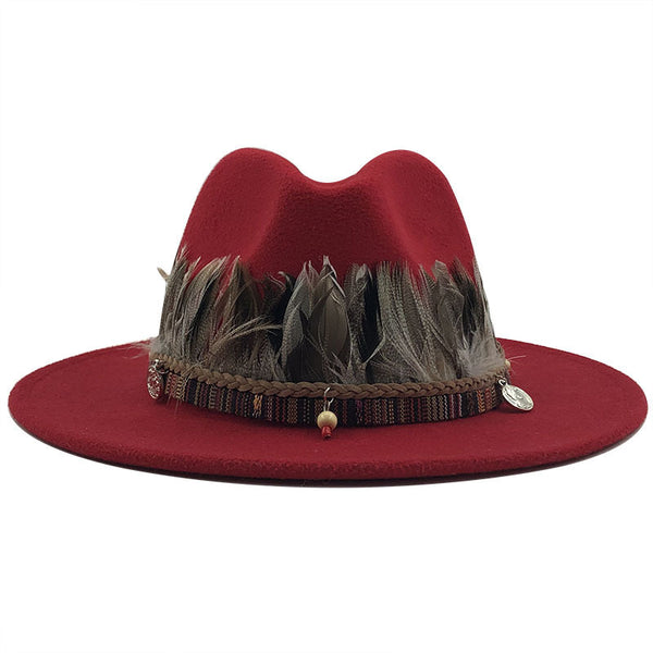 Ladies jazz woolen hat Top hat