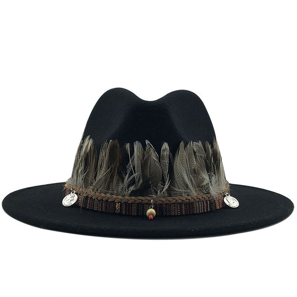 Ladies jazz woolen hat Top hat